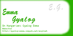 emma gyalog business card